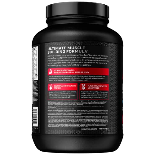 MuscleTech NitroTech Whey Protein Powder, Muscle Maintenance & Growth, Whey Isolate Protein MuscletechBuy Supplements Australia