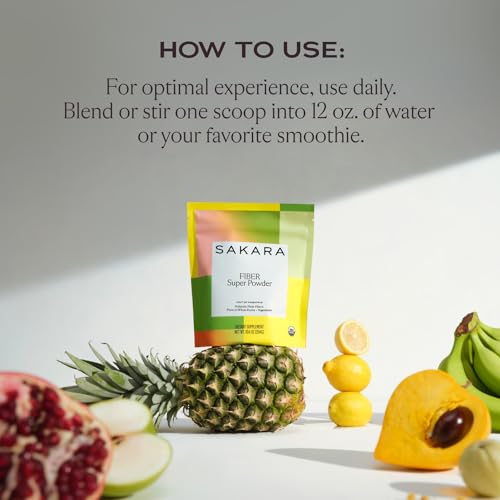 SAKARA Fiber Super Powder - Pineapple Flavor Prebiotic Fiber Powder, High Fiber SAKARABuy Supplements Australia