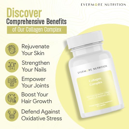 EVERMORE NUTRITION Grass Fed Collagen Complex with Hyaluronic Acid, Vitamin C and Active Peptides EVERMORE NUTRITIONBuy Supplements Australia