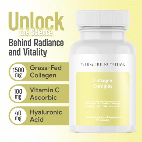 EVERMORE NUTRITION Grass Fed Collagen Complex with Hyaluronic Acid, Vitamin C and Active Peptides EVERMORE NUTRITIONBuy Supplements Australia