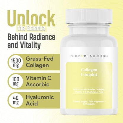 EVERMORE NUTRITION Grass Fed Collagen Complex with Hyaluronic Acid, Vitamin C and Active Peptides EVERMORE NUTRITIONBuy Supplements Australia