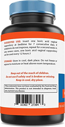 Nova Nutritions Boric Acid Vaginal Suppositories - 100% Pure Made in USA - USP Medical Grade Fine Powder Nova NutritionsBuy Supplements Australia
