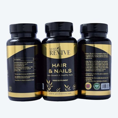 YES2 REVIVE Hair Nails Growth - Includes Marine Collagen, Ascorbic Acid, MSM & Vitamin C for Men and Women Skin, Longer, Strength, Thicker YES2 REVIVEBuy Supplements Australia