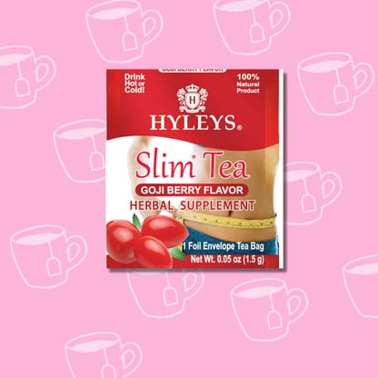 Hyleys Slim Tea Goji Berry Flavor - Weight Loss Herbal Supplement Cleanse and Detox Hyleys TeaBuy Supplements Australia