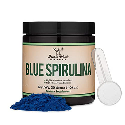 Blue Spirulina Powder - Maximum 35% Phycocyanin Content, Superfood Powder from Blue Double Wood SupplementsBuy Supplements Australia