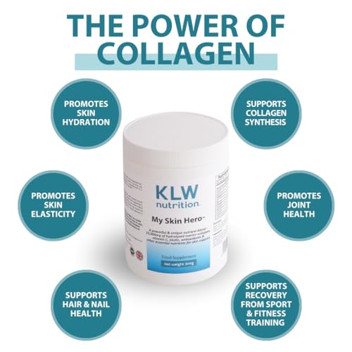 Marine Collagen Powder 10,000mg - with Vitamin C, Zinc, Biotin, Hyaluronic Acid - No fillers, sweeteners or additives KLW NutritionBuy Supplements Australia