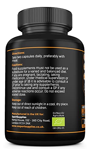Organic Turmeric Capsules High Strength and Black Pepper with Active Curcumin SS Sport SuppliesBuy Supplements Australia