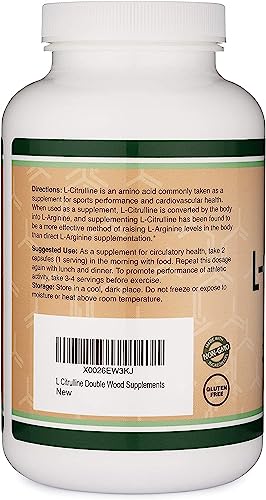 L Citrulline Capsules 1,200mg Per Serving, 210 Count (L-Citrulline Increases Levels Double Wood SupplementsBuy Supplements Australia