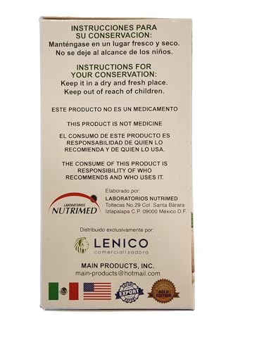 Lenico Comercializadora ChupaMas 60 Capsules Ginger, Green Tea, Prune, Artichoke Lenico ComercializadoraBuy Supplements Australia