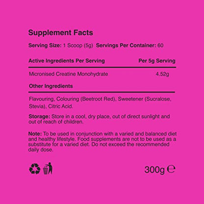Warrior Creatine Monohydrate Powder – 300g – Micronised for Easy Mixing and Consumpti WarriorBuy Supplements Australia