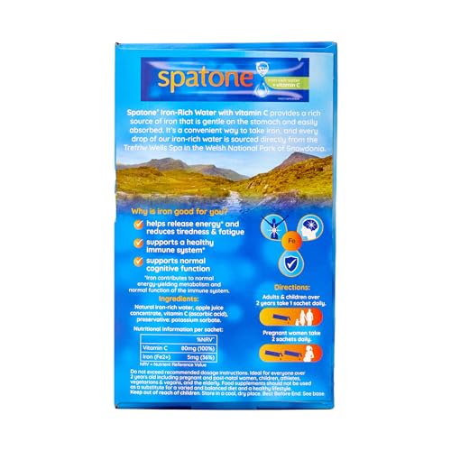 Spatone Natural Liquid Iron Supplement, Apple Flavour With Vitamin C (28 Sachets) SpatoneBuy Supplements Australia