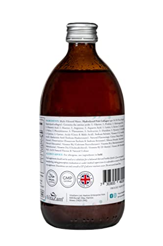 VitaZam Marine Collagen Liquid 10000mg with Hyaluronic Acid, Hydrolysed Peptide, Biotin for Hair, Skin, Nails, Joint, and Muscles, 500 ml VitaZamBuy Supplements Australia