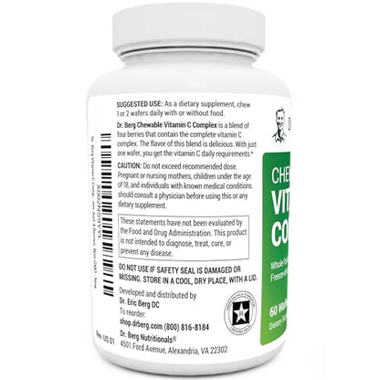 Dr. Berg's Vitamin C Complex Whole Food (60 Chewable) 100% Natural Vitamin C from Dr. Berg NutritionalsBuy Supplements Australia