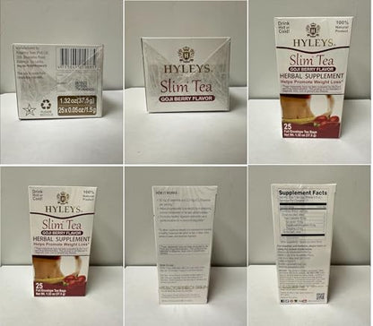 Hyleys Slim Tea Goji Berry Flavor - Weight Loss Herbal Supplement Cleanse and Detox Hyleys TeaBuy Supplements Australia