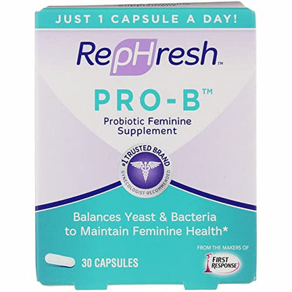 RepHresh Pro-B Vaginal Probiotic Feminine Supplement One Bottle 30 Count RephreshBuy Supplements Australia