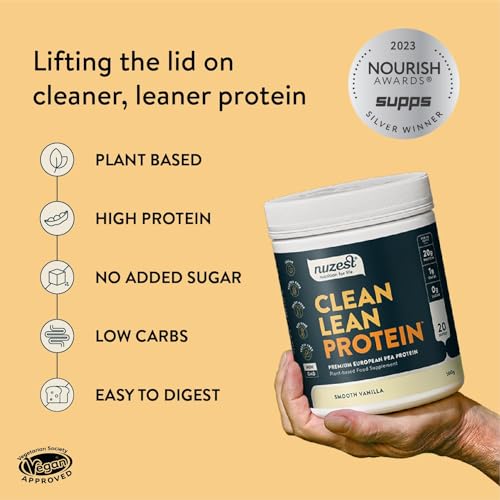 Vegan Protein Powders by Nuzest - Clean Lean Protein - Smooth Vanilla - Plant Based Pea Protein Shake NuzestBuy Supplements Australia