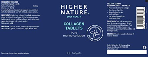 Higher Nature Collagen, High Strength - Pack of 180 (Packaging May Vary) HIGHER NATUREBuy Supplements Australia