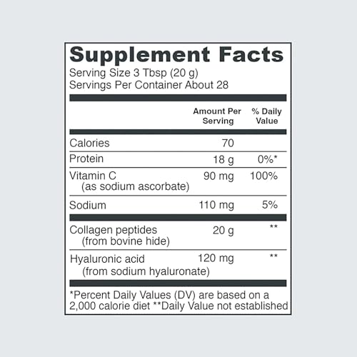 Vital Proteins Collagen Peptides Powder with Hyaluronic Acid and Vitamin C, Unflavored Vital ProteinsBuy Supplements Australia