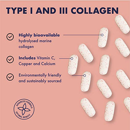 Higher Nature - Collagen Tablets - Hydrolysed Marine Collagen - Vitamin C - Calcium for Bone Support HIGHER NATUREBuy Supplements Australia