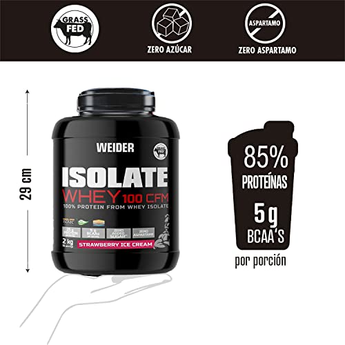 Weider Isolate Whey 100 CFM (2kg) Strawberry Ice Cream Flavour. Protein Powder with 25g Proteins WeiderBuy Supplements Australia