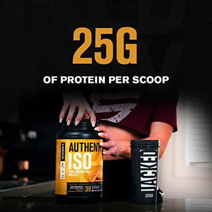 Authentic ISO Grass Fed Whey Protein Isolate Powder - Low Carb, Non-GMO Muscle Jacked FactoryBuy Supplements Australia
