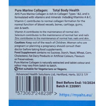 AHS Pure Marine Collagen 120 Tablets AHSBuy Supplements Australia