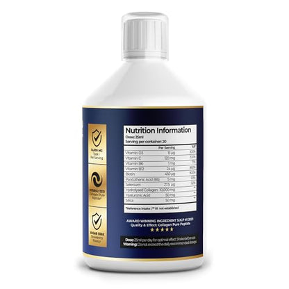 Nutrality Marine Collagen Sugar Free Liquid | Peptides, Hyaluronic Acid, Silica, Biotin, 10000mg Type 1 NutralityBuy Supplements Australia