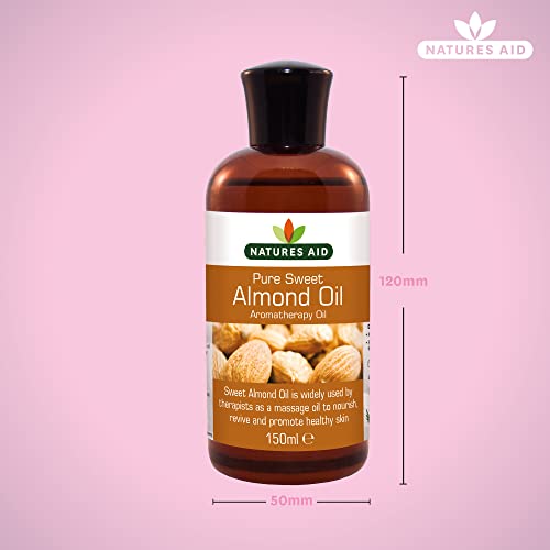 Natures Aid Almond Oil, Pure, Sweet Almond Oil, Massage Oil, Suited to Dry, Sensitive Skin natures aidBuy Supplements Australia