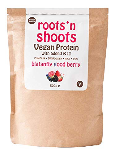 Roots 'n Shoots Vegan Protein, Shake, Berry Flavour, with Added B12, 26g Protein ROOTS 'N SHOOTSBuy Supplements Australia
