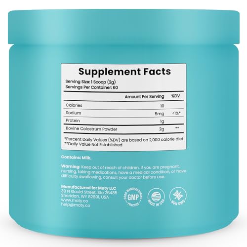 Moty Bovine Colostrum Grass Fed Powder Supplement for Gut Health, Muscle Recovery MotyBuy Supplements Australia