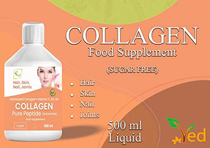 Liquid Collagen Peptides Supplement, Faster Absorption Dietary Hydrolyzed Drink VedBuy Supplements Australia