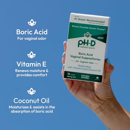 pH-D Feminine Health - Boric Acid Moisturizing Suppository - Woman Owned - for Vaginal Odor pH-D Feminine Health SupportBuy Supplements Australia