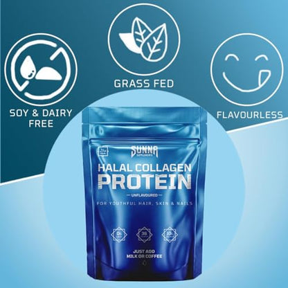 SUNNA SUPPLEMENTS - Halal Bovine Collagen Protein Powder for Hair, Skin, Nails and Joints SUNNA SUPPLEMENTSBuy Supplements Australia