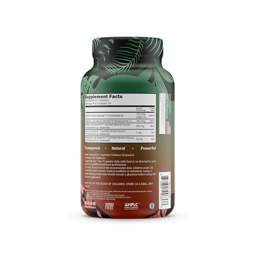 EarthNutri D3 + K2 Bone & Heart Health - 72 Trace Minerals, Vitamin D3 Vitashine, MENA EarthNutriBuy Supplements Australia