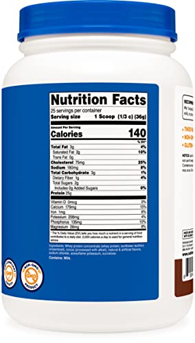Nutricost Whey Protein Concentrate (Chocolate) 2LBS - Gluten Free & Non-GMO NutricostBuy Supplements Australia