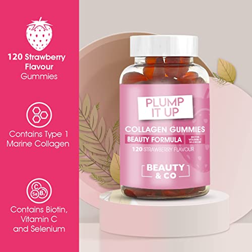 Beauty & Co Collagen Gummies by - 120 Marine Collagen Gummies with Biotin, Vitamin C & Selenium (120) Beauty & CoBuy Supplements Australia