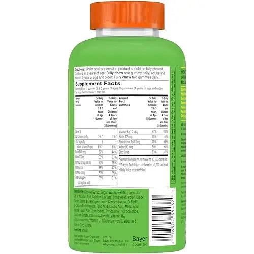 Flintstones Sour Gummy Vitamins For Kids, Kids Multivitamin Gummies with Vitamins C, B6, B12, A & Vitamin D, Support Kids Growth and Development, 180 Count Bayer