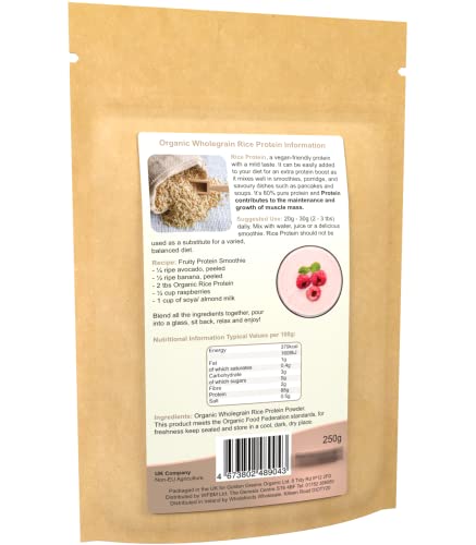 Golden Greens Organic Rice Protein Powder 250 g Golden GreensBuy Supplements Australia