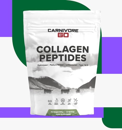 Carnivore Go Grass Fed Bovine Collagen Powder - 400g Hydrolysed Type 1 & 3 Carnivore GoBuy Supplements Australia