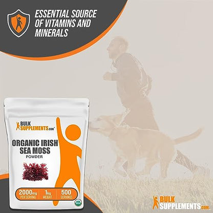 BULKSUPPLEMENTS.COM Organic Irish Sea Moss Powder - Sea Moss Supplement BULKSUPPLEMENTS.COMBuy Supplements Australia