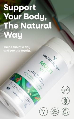 Vegetology MultiVit Vegan Multivitamins w/26 Vitamin & Mineral Supplements VegetologyBuy Supplements Australia