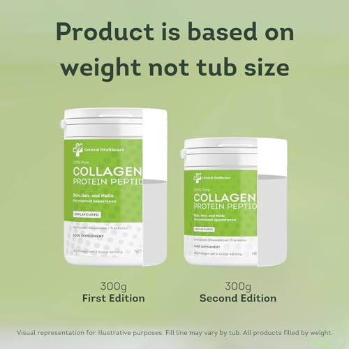 100% Pure Collagen Powder Protein Peptides - General Healthcare 300g Supplement General HealthcareBuy Supplements Australia