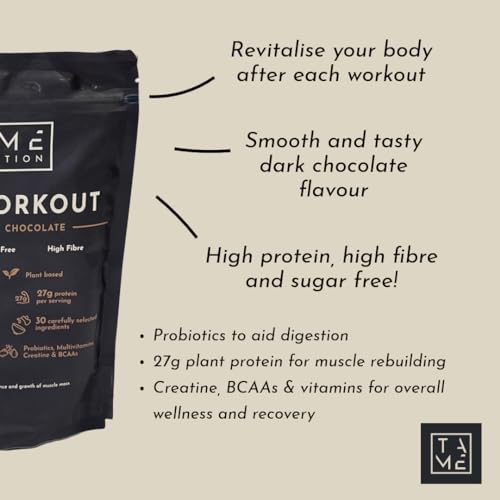 Vegan Post Workout Protein Powder | Dark Chocolate | 301g | Tame Nutrition Tame NutritionBuy Supplements Australia