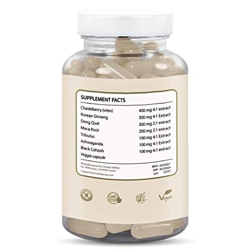 Hormone Balance for Women – Natural Female Energy & Mood Pills – Hot Flashes Menopause Relief Supplement with Vitex Chasteberry, Dong Quai, Maca Root Powder, Ginseng – 90 Veggie Capsules Herbal-avRayBuy Supplements Australia