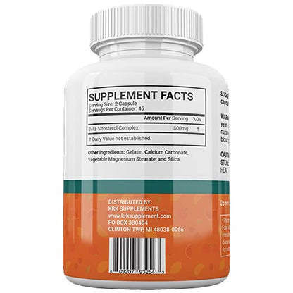 KRK SUPPLEMENTS Bundle Combo for 3 Total Bottles of Beta Sitosterol 800mg KRK SUPPLEMENTSBuy Supplements Australia