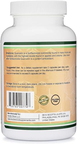 Quercetin with Bromelain - 120 Count (1,200mg Servings) Immune Health Capsules Double Wood SupplementsBuy Supplements Australia