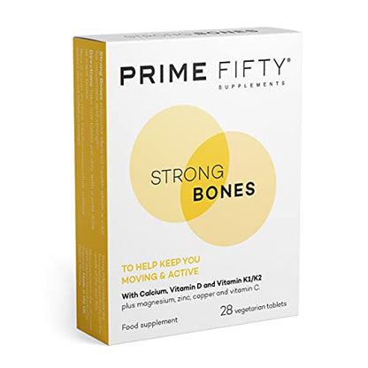 Prime Fifty Strong Bones Supplements – 28 Multivitamin Tablets with Calcium, Magnesium FutureYou CambridgeBuy Supplements Australia