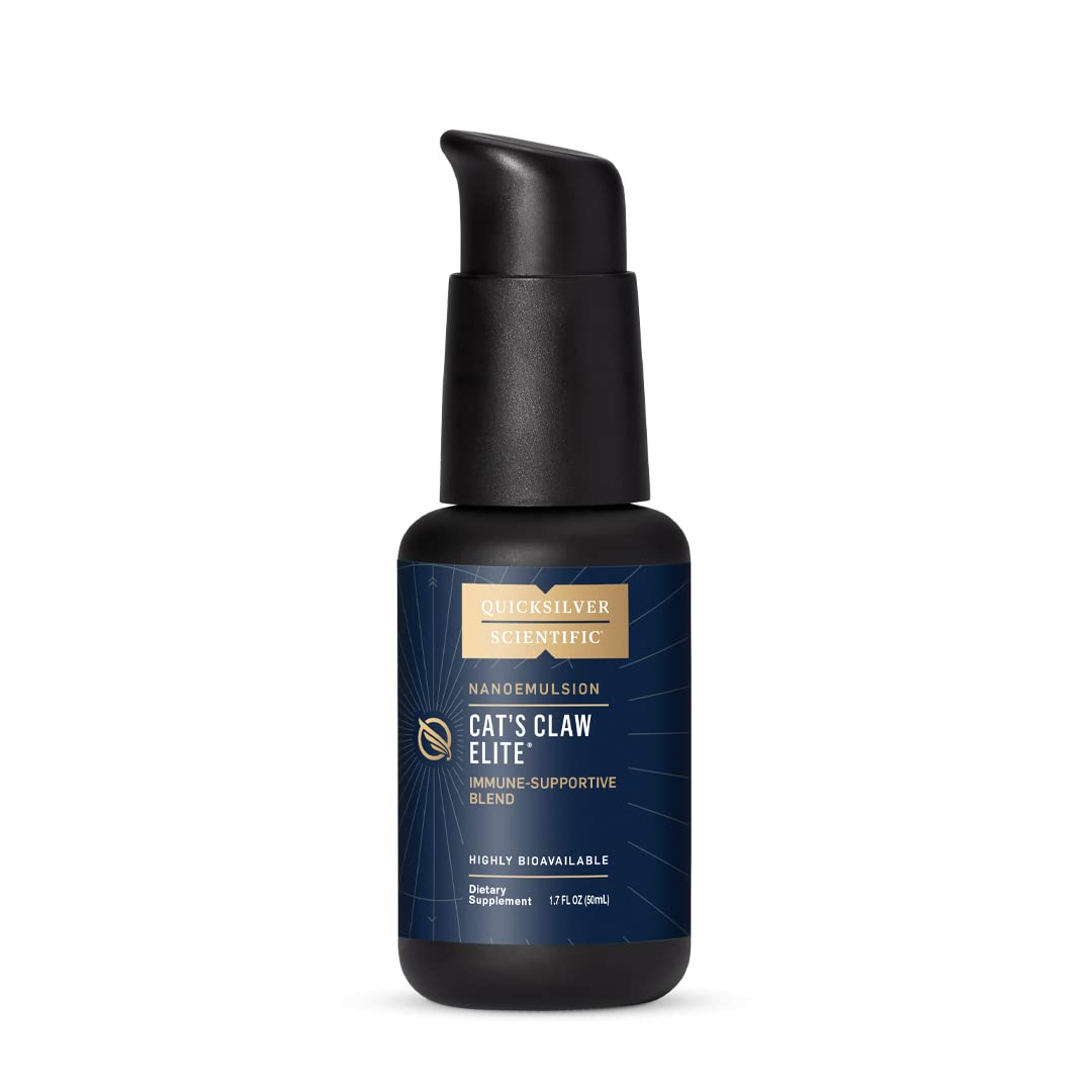Quicksilver Scientific Nanoemulsified Cat's Claw - Liquid Immune Support Supplement with Uncaria tomentosa, 1000 IU Vitamin D + Monolaurin - Vegan + Superior Liposomal Absorption (1.7oz / 50ml) Quicksilver ScientificBuy Supplements Australia