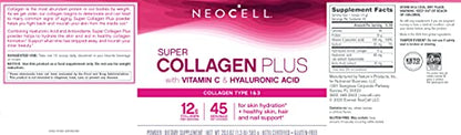 NeoCell Super Collagen Powder, Collagen Plus includes Vitamin C & Hyaluronic Acid NeoCellBuy Supplements Australia