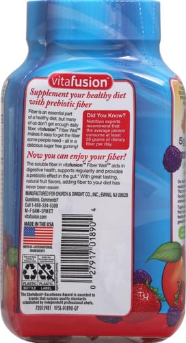 Vitafusion Fiber Well Sugar Free Fiber Supplement, Peach, Strawberry And Blackberry VitafusionBuy Supplements Australia